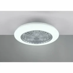 Ventilateur de plafond Reality Stralsund LED Titane, 2 lumières, Télécommandes