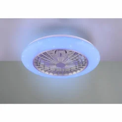 Ventilateur de plafond Reality Stralsund LED Titane, 2 lumières, Télécommandes