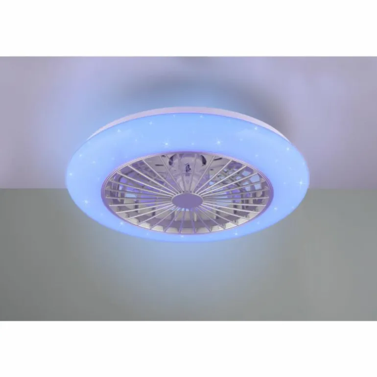 Ventilateur de plafond Reality Stralsund LED Titane, 2 lumières, Télécommandes
