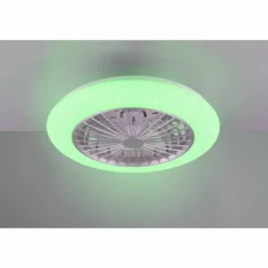 Ventilateur de plafond Reality Stralsund LED Titane, 2 lumières, Télécommandes