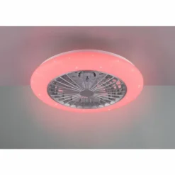 Ventilateur de plafond Reality Stralsund LED Titane, 2 lumières, Télécommandes