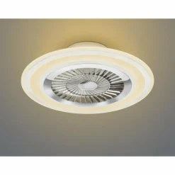 Ventilateur de plafond Reality Flaga LED Blanc, 1 lumière, Télécommandes