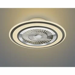 Ventilateur de plafond Reality Flaga LED Noir, 1 lumière, Télécommandes