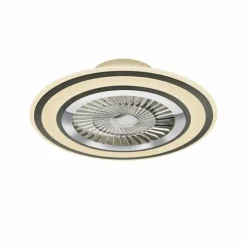 Ventilateur de plafond Reality Flaga LED Noir, 1 lumière, Télécommandes