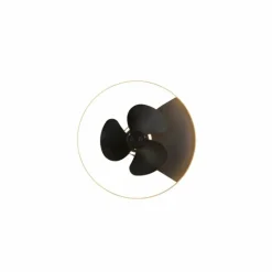 Ventilateur de plafond Reality Borgholm LED Or, Noir, 1 lumière, Télécommandes