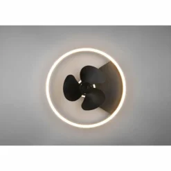 Ventilateur de plafond Reality Borgholm LED Or, Noir, 1 lumière, Télécommandes