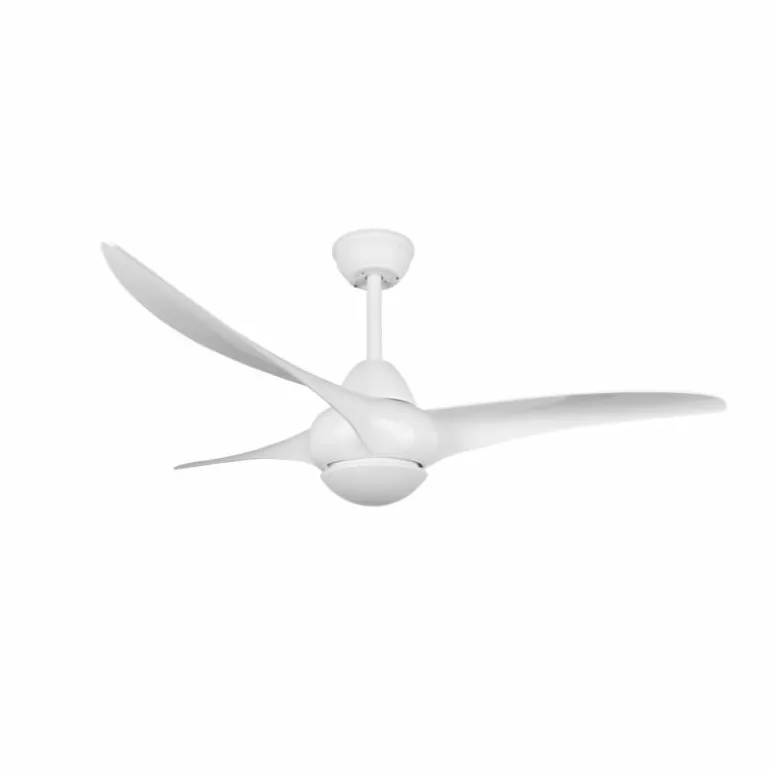 Ventilateur de plafond Reality Alesund LED Blanc, 1 lumière, Télécommandes