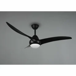Ventilateur de plafond Reality Alesund LED Noir, 1 lumière, Télécommandes