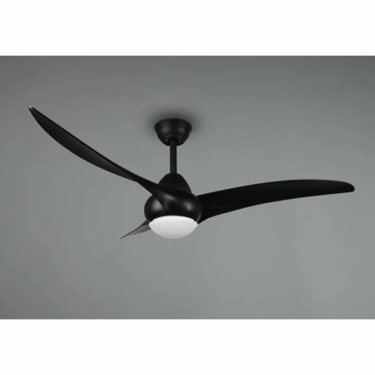 Ventilateur de plafond Reality Alesund LED Noir, 1 lumière, Télécommandes