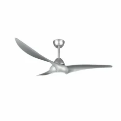 Ventilateur de plafond Reality Alesund LED Titane, 1 lumière, Télécommandes