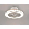 Ventilateur de plafond Reality Sandfjord LED Chrome, 1 lumière, Télécommandes