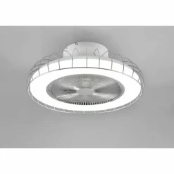 Ventilateur de plafond Reality Sandfjord LED Chrome, 1 lumière, Télécommandes