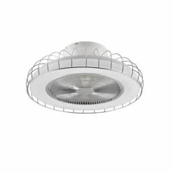 Ventilateur de plafond Reality Sandfjord LED Chrome, 1 lumière, Télécommandes