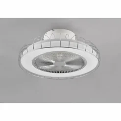 Ventilateur de plafond Reality Sandfjord LED Chrome, 1 lumière, Télécommandes