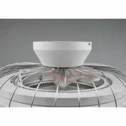 Ventilateur de plafond Reality Sandfjord LED Chrome, 1 lumière, Télécommandes