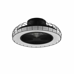 Ventilateur de plafond Reality Sandfjord LED Noir, 1 lumière, Télécommandes