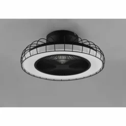 Ventilateur de plafond Reality Sandfjord LED Noir, 1 lumière, Télécommandes