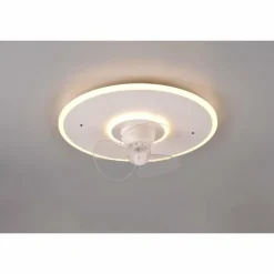 Ventilateur de plafond Reality Nybro LED Blanc, 1 lumière, Télécommandes