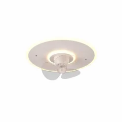 Ventilateur de plafond Reality Nybro LED Blanc, 1 lumière, Télécommandes