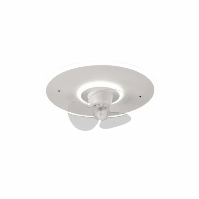 Ventilateur de plafond Reality Nybro LED Blanc, 1 lumière, Télécommandes