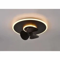 Ventilateur de plafond Reality Nybro LED Noir, 1 lumière, Télécommandes