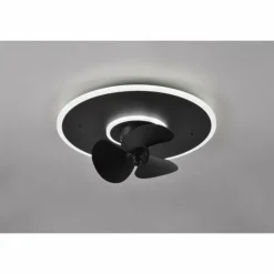 Ventilateur de plafond Reality Nybro LED Noir, 1 lumière, Télécommandes
