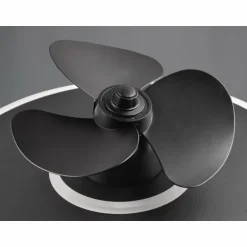 Ventilateur de plafond Reality Nybro LED Noir, 1 lumière, Télécommandes