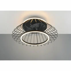 Ventilateur de plafond Reality KARLSBORG LED Noir, 1 lumière, Télécommandes