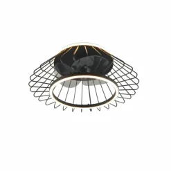Ventilateur de plafond Reality KARLSBORG LED Noir, 1 lumière, Télécommandes