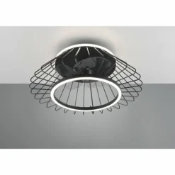Ventilateur de plafond Reality KARLSBORG LED Noir, 1 lumière, Télécommandes