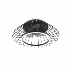 Ventilateur de plafond Reality KARLSBORG LED Noir, 1 lumière, Télécommandes