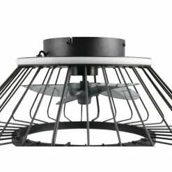 Ventilateur de plafond Reality KARLSBORG LED Noir, 1 lumière, Télécommandes