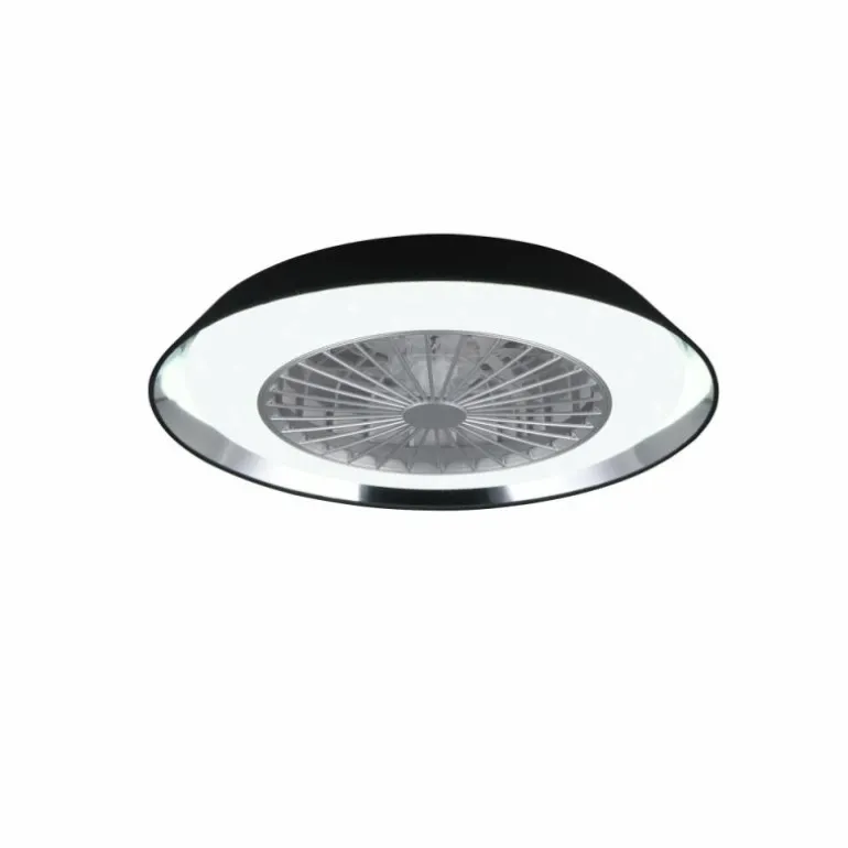 Ventilateur de plafond Reality VARBERG LED Noir, 1 lumière, Télécommandes