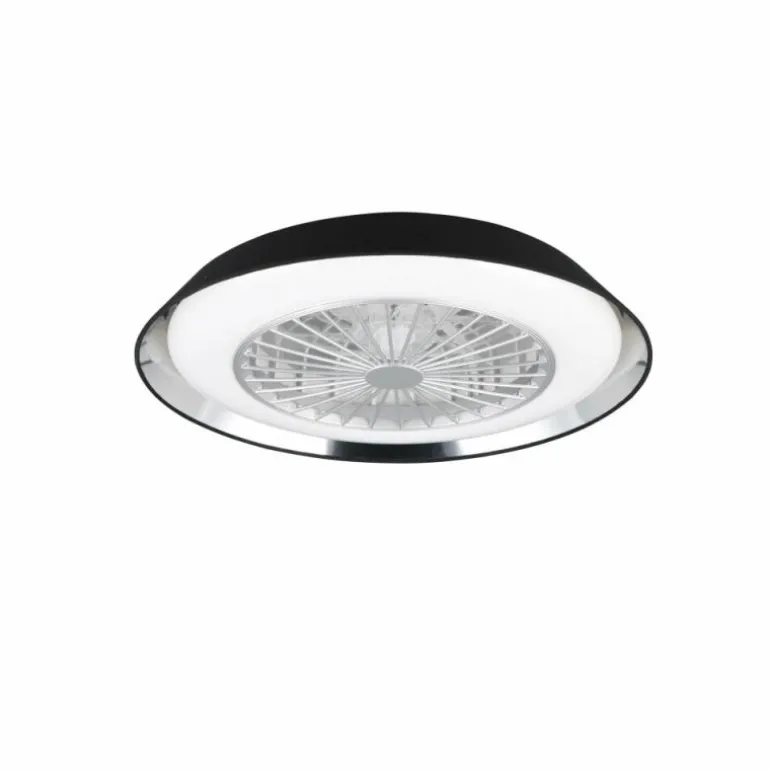 Ventilateur de plafond Reality VARBERG LED Noir, 1 lumière, Télécommandes