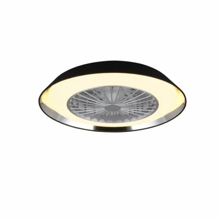 Ventilateur de plafond Reality VARBERG LED Noir, 1 lumière, Télécommandes
