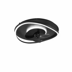 Ventilateur de plafond Reality SORTLAND LED Noir, 1 lumière, Télécommandes