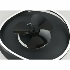 Ventilateur de plafond Reality SORTLAND LED Noir, 1 lumière, Télécommandes