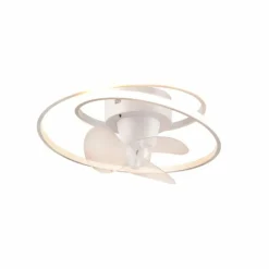 Ventilateur de plafond Reality UMEA LED Blanc, 1 lumière, Télécommandes
