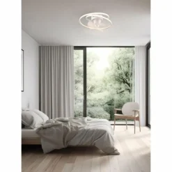 Ventilateur de plafond Reality UMEA LED Blanc, 1 lumière, Télécommandes