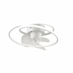 Ventilateur de plafond Reality UMEA LED Blanc, 1 lumière, Télécommandes