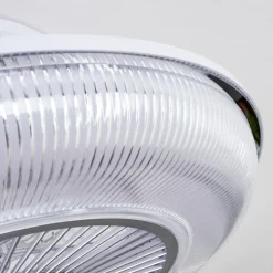 Ventilateur de plafond Riccione LED Blanc, 1 lumière, Télécommandes, Changeur de couleurs