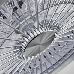 Ventilateur de plafond Riccione LED Blanc, 1 lumière, Télécommandes, Changeur de couleurs