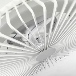 Ventilateur de plafond Rivarotta LED Blanc, 1 lumière, Télécommandes