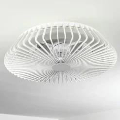 Ventilateur de plafond Rivarotta LED Blanc, 1 lumière, Télécommandes