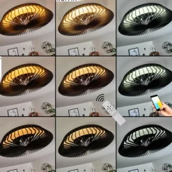 Ventilateur de plafond Rivarotta LED Blanc, 1 lumière, Télécommandes