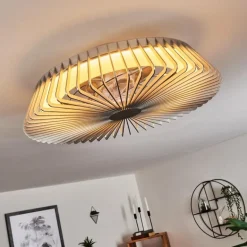 Ventilateur de plafond Rivarotta LED Blanc, 1 lumière, Télécommandes