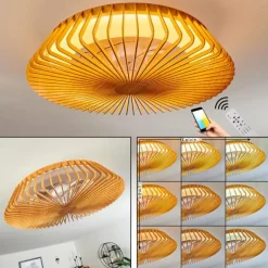 Ventilateur de plafond Rivarotta LED Blanc, 1 lumière, Télécommandes