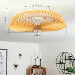 Ventilateur de plafond Rivarotta LED Blanc, 1 lumière, Télécommandes