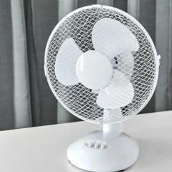 Ventilateur de table Sopot Chrome, Blanc