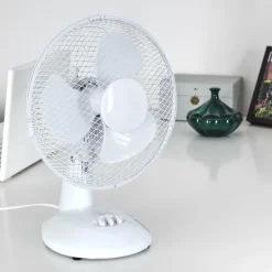 Ventilateur de table Sopot Chrome, Blanc
